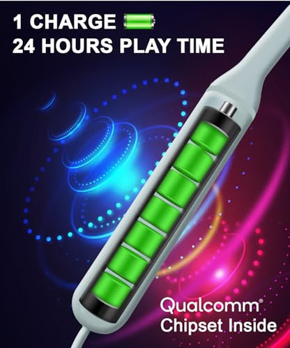 Lightweight Wireless Neckband Sleep Earbuds Side Sleeper Earpiece Superior Audio Quality 28-Hour Battery Life JY110-S2