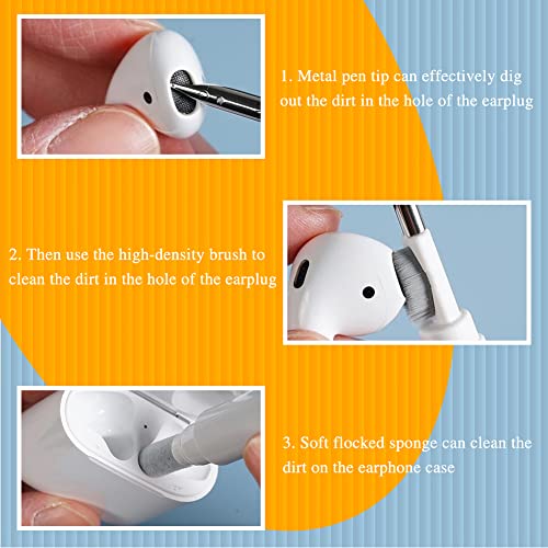 Bicaco Cleaner Pen Kit, Multi-Function Earbuds Cleaning Tool Set for Airpods Pro 1 2 3 Case Cleaner Cleaning Kit (Cleaning Pen) TEADZ