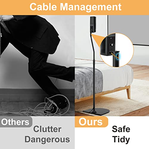 Adjustable Stand for Bose Speaker Stands, for OmniJewel Lifestyle 650, Surround Speaker 700, Floor Speakers Stands for Bose Floor Stand, with OmniJewel Bracket, Black (Pack of 2)