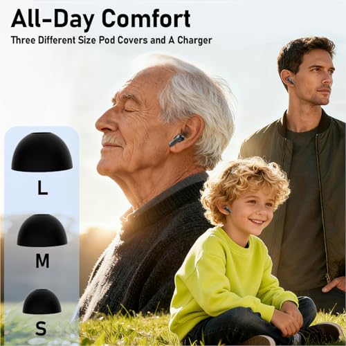 Wireless Earbuds 2 Pack, ANC in-Ear Bluetooth Headphones, Big Bass Durable, Lightweight Design for Noisy Factories, Gym, and Travel, 60 Hour Long Playtime - color: Black