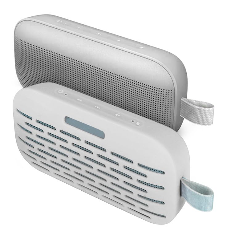 Silicone Protective Case Cover Sleeve Shell for Bose Soundlink Flex Speaker Frame Case Bag Skin Box Accessories - color: White