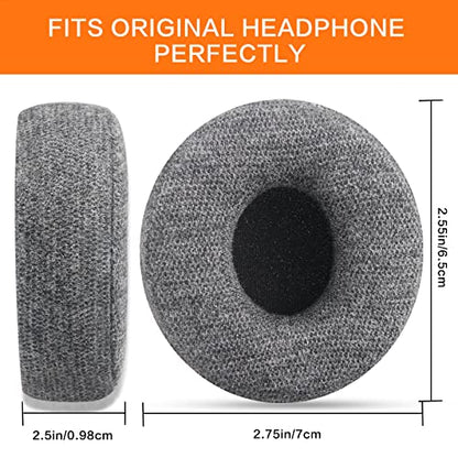 Gvoears Replacement Ear Pads for Beats Solo 3, Ear Cushions for Beats Solo 2 & Solo 3 Wireless/Wired On-Ear Headphone Earpads, Ear Cups with Stronger Adhesive, Added Thickness & Velvet Fabric - color: Gray Velour