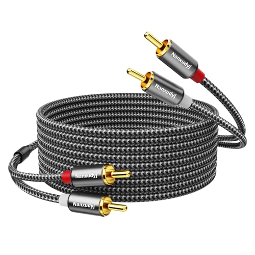 RCA Cable 6ft,RCA to RCA Audio Stereo Cord,2RCA Gold Plated Dual Shielded – Against Noise Auxiliary Car Audio Subwoofer Adapter Cord for Home Theater Amplifier Hi-Fi Systems,Speakers and etc - size: ['6 feet']