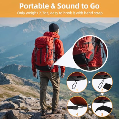 2Pack Portable Mini Speakers, Bluetooth Tiny Speaker,Wireless Micro Speaker for Phone/PC/Tablet, Rechargeable Battery, Built-in Microphone, Cute Mini Speakers with Strap to Carry, Red - color: Red