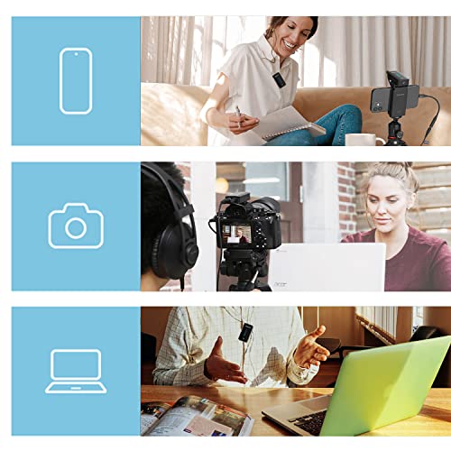 BOYA BY-XM6-S2 2.4GHz Wireless Microphone System Compatible with DSLR, mirrorless Cameras, Smartphones, Computers, for vlog, YouTube Video, Live Streaming, interviews, Recording - size: 3.5mm Jack(RX+TX+TX)