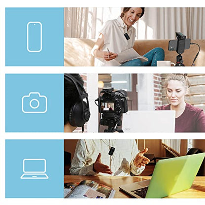 BOYA BY-XM6-S2 2.4GHz Wireless Microphone System Compatible with DSLR, mirrorless Cameras, Smartphones, Computers, for vlog, YouTube Video, Live Streaming, interviews, Recording - size: 3.5mm Jack(RX+TX+TX)