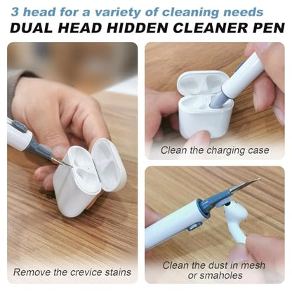 for AirPods 1/2 Case Cover,Come with Cleaner Kit,Soft Skin Silicone Case Cover with Keychain,Full Protective Case for Men and Women,Compatible with AirPods 2nd 1st Generation Case,White - color: B7-White
