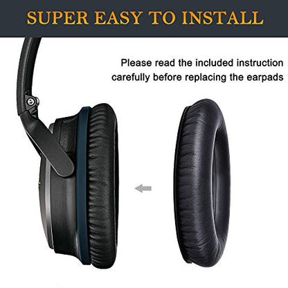 SoloWIT Earpads for Bose Headphones - Black&Blue - color: Black&Blue