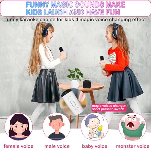 Mini Karaoke Machine for Kids & Adult, 4-12 Years Old Girls Christmas Birthday Gift, Karaoke Toys Gifts for Girls Ages 4, 5, 6, 7, 8, 9, 10, 12 +Year Old Birthday Party White - color: White