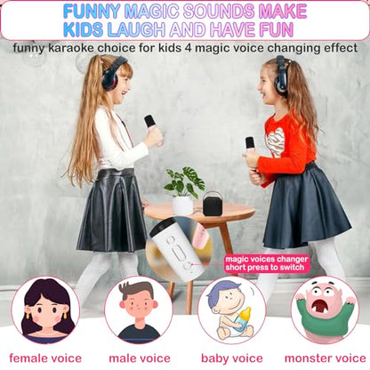 Mini Karaoke Machine for Kids & Adult, 4-12 Years Old Girls Christmas Birthday Gift, Karaoke Toys Gifts for Girls Ages 4, 5, 6, 7, 8, 9, 10, 12 +Year Old Birthday Party White - color: White