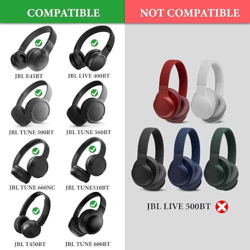 Geekria Shield Headphones Case Compatible with JBL Tune 660NC, Tune 560BT, Tune 510BT, Tune 500BT, Jr 310BT and More, Replacement Hard Shell Travel Carrying Bag with Cable Storage (Red) - color: Red