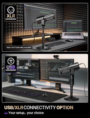 FIFINE AmpliTank TANK6S Vocal Dynamic Microphone XLR/USB Desktop Mic - size: TANK6S