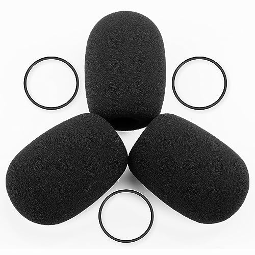 LEFXMOPHY Pop Filter for Rugged Radio Headset Mic Foam 3-Pack Microphone Windscreen