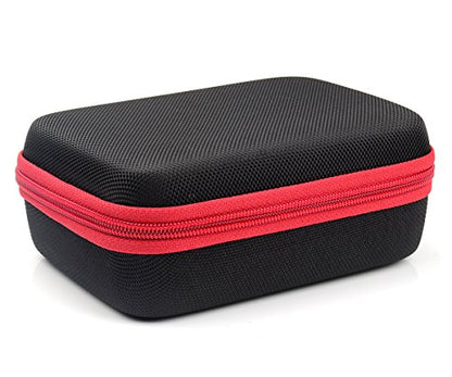Case for Shokz openrun, openrun pro, openrun Mini, openmove, opencomm, Aeropex, OpenMove, Trekz, Trekz Mini, Trekz Air, Bluez 2, 2S; (Black with red Zip) - color: Black with red zip