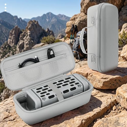Hard Travel Case Compatible with Turtlebox Ranger Outdoor Portable Bluetooth 5.4 Speaker(Only Case) - color: silver