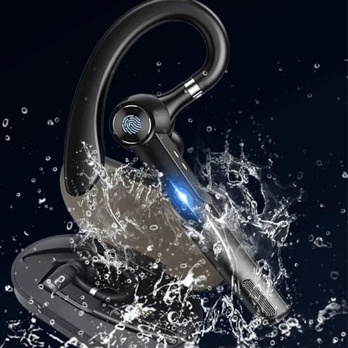 Yoidesu Bluetooth Headset, Bluetooth Earpiece with 400mAh Charging Case, Built in Microphone for iOS Android Cell Phone, Hand Headphones for Trucker, Office