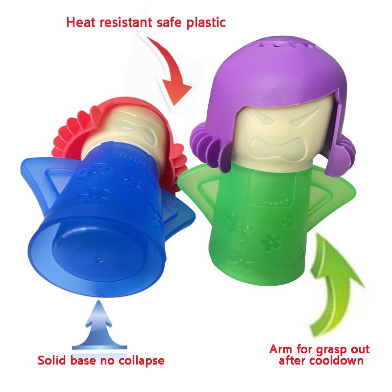 Angry Mama Microwave Steam Cleaner, Reusable Kitchen Gadget & Gift - color: Green
