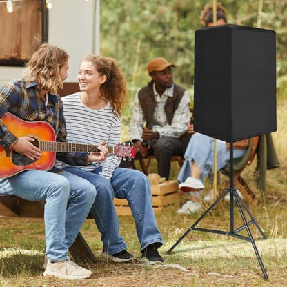 Protective Speaker Cover Dust-Proof Audio Equipment Shield Upright Speaker Bag for Outdoor, Multiple Sizes, Black(19 * 20 * 30inch)