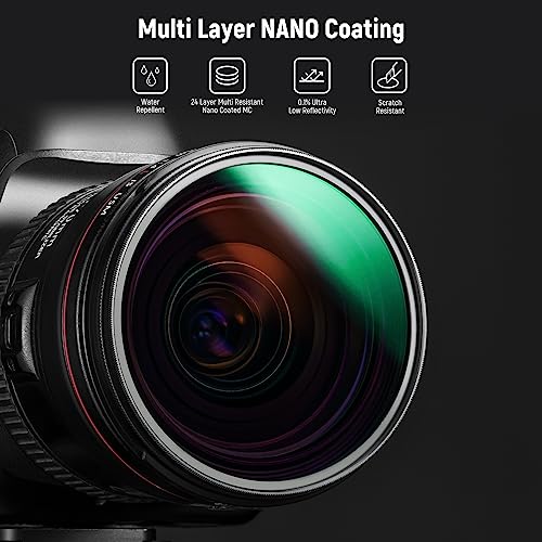 Neewer 95mm Polarizing Filter, 24 Layer Multi Resistant Nano Coated MC CPL Circular Polarising Filter, HD Optical Glass Polarizer/Ultra Slim/Reduce Reflection/Enhance Contrast/Reduce Glare - size: 95mm