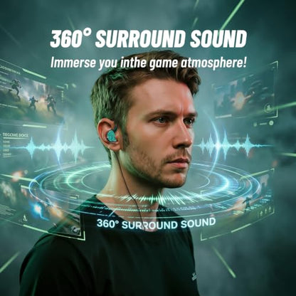 BQEYZ NI Wired in Ear Monitor, Gaming Earbuds with 3.5 & 4.4mm Plugs | HiFi 11mm Dynamic IEM Headphones with 0.1% Ultra-Low Distortion, 360° Surround Deep Bass for PS5 PC Smartphone - color: 3.5 & 4.4mm Interchangeable Plug Green