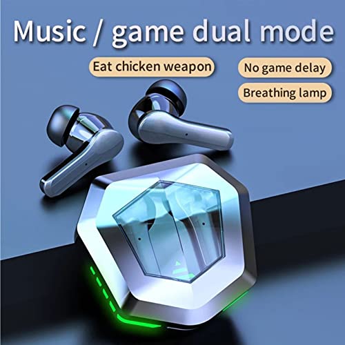 Septpenta Wireless Earbuds, Bluetooth 5.3 Ultra Low Latency Wireless Bluetooth Gaming Earbuds Game Music Mode Switch, Wearing Comfort Noise Reduction for Sports/Workout/Gym Green