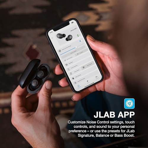 JLab JBuds ANC 3, True Wireless Earbuds, Active Noise Cancelling, Multipoint Connect, Google Fast Pair, Black