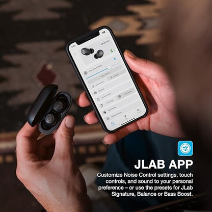JLab JBuds ANC 3, True Wireless Earbuds, Active Noise Cancelling, Multipoint Connect, Google Fast Pair, Black