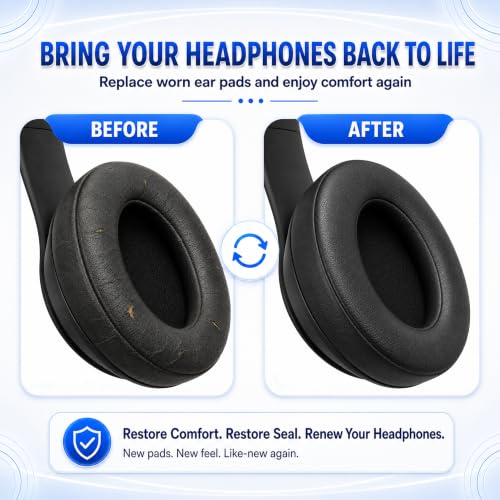 Replacement Ear Pads for Beats Studio 2 & Studio 3 (B0501, B0500) Wired & Wireless Headphones, Protein Leather Earpads Cushions with Memory Foam, Extra Thick Ear Cups,1 Pair (Burgundy) - color: Burgundy
