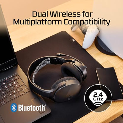 HyperX Cloud Jet – Dual Wireless Gaming Headset, 2.4GHz dongle, Bluetooth 5.3, PC, PS5, Mobile, USB-A – Light Blue - color: Blue, size: One Size, style: Wireless