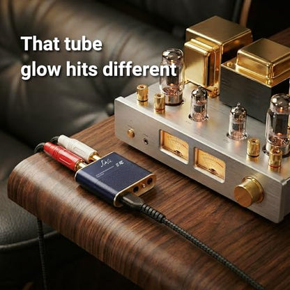 SLASH 6 LDAC Hi-Res Bluetooth USB DAC | Optical In/Out, Analog In, aptX Adaptive, HD & AAC. RCA Stereo for Home Stereo Amp