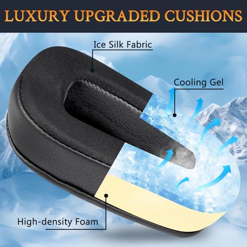 SOULWIT Cooling Earpads for Logitech G935/G933/G930/G432/G35 - Black | for G35/G930/G933/G935/G633/G635/G533/G430/G431/G432/G433/G332/G230/G231/G233 Headphones - color: Black