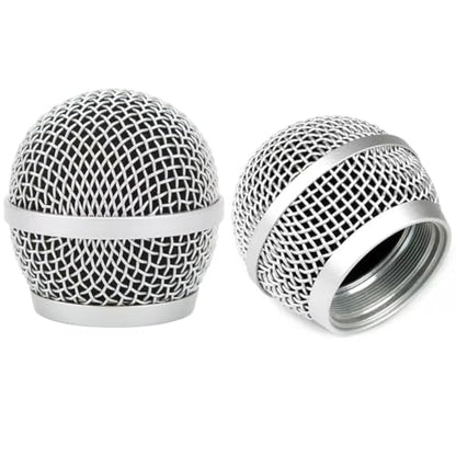 Replacement Ball Head Mesh Microphone Grille for Shure PG48 PG58 PGA48 PGA58 PGX2 BLX288 PG288 PGX24 Microphone - size: Silver Grille