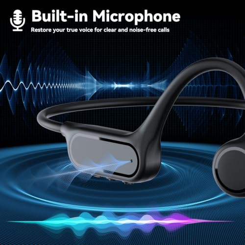 Swimming Headphones, IPX8 Waterproof Bone Conduction Headphone Wireless Underwater Earbuds with 32GB Memory for Swimming, Cycling, Marathon