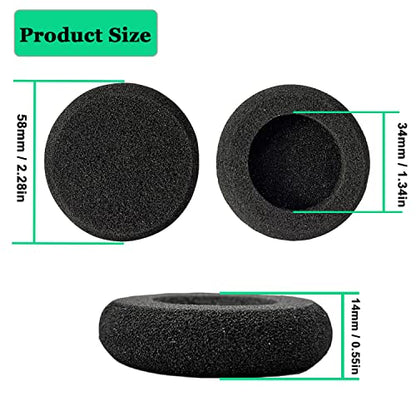Jabra Headset Ear Cushions Replacement Ear Pads Foam Earpads (4 Pack) | Fit for Jabra PRO 920 930 9450 Biz 1500 1900 2400 GN2000 Plantronics HW251N HW510 Blackwire C320 3210 3220 3320 Headphones