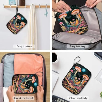 Watch Band Storage Bag Durable Watch Straps Carrying Bag Travel Organizer Bag Compatible with Apple Watch, Cable, Watch Band Pin, Mushroom - color: Mushroom