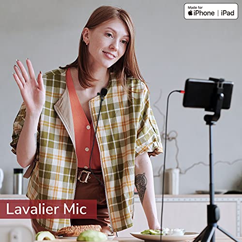 PIXEL Microphone for iPhone iPad(Apple MFi-Certified) from Mic for iPhone Live Streaming Vlogging | External Microphone for iPhone Video Recording, Compatible with Apple Lightning Devices (5ft) - size: 1.5m