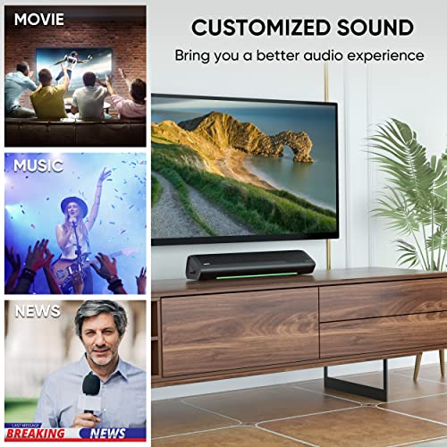 Saiyin Sound Bar for Smart TV, 17 Inch Soundbar TV Speakers with Volume Indicator for TV PC Projector.