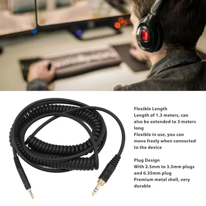 GOTOTOP Coiled Headphone Cable, OFC, 130-300cm