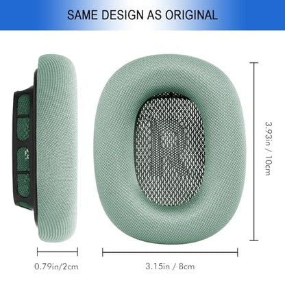 Ear Cushions for Apple AirPods Max - Mesh Fabric Ear Cups Cover Replacement | G GVOEARS Upgraded Ear Pads for Air Pods Max 1&2 Headphones (Green) - color: Green