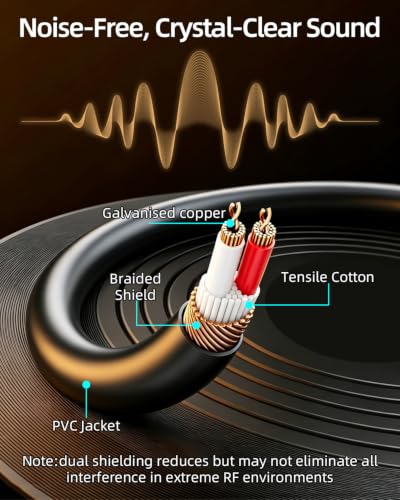 GELRHONR 6.35mm TS to RCA Cable, 1/4 Mono to 90 Grad RCA Male,2M,2Pack. | Right Angle 6.35mm TS to 90 Grad RCA Audio Cable, Insert Cable for Mixer/Effect Processor and Home Audio Systems - color: 90 grad TS to RCA