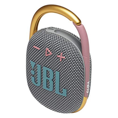 JBL Clip 4 - Portable Mini Bluetooth Speaker, big audio and punchy bass, integrated carabiner, IP67 waterproof and dustproof, 10 hours of playtime, speaker for home, outdoor and travel (Grey) - color: Grey