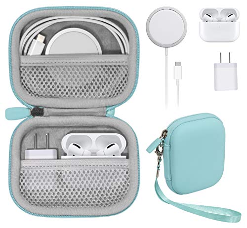 All-in-One Case for iPhone MagSafe Charger & Battery Pack, Storage for Accessories/Power Adapter/Charge Cable/Docks, Compatible with AirPods 4/ Pro 3/2/ 1 - color: Mint Green