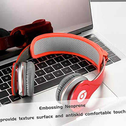 Universal Replacement Headband Cushion Pad Cover Protector Compatible with ATH M50X, QC 35i/35ii, QC25, Solo 2/Solo 3, Studio 2/3 Headphones (Orange) - color: Orange