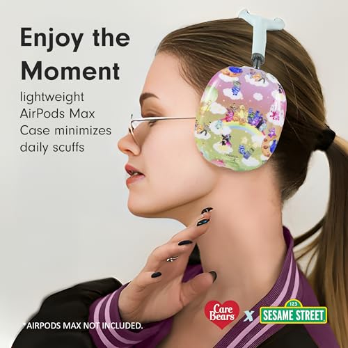 Sonix Protective Case for AirPods Max Headphones - Stylish TPU Hard Shell Ear Cup Covers | Care Bears x Sesame Street - color: Care Bears x Sesame Street