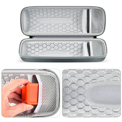 Comecase Hard Travel Case for JBL Charge 4/ Charge 5 Waterproof Bluetooth Speaker. Carrying Storage Bag Fits Charger and USB Cable - Grey+Inside Grey (Case Only) - color: Grey