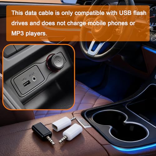 4 Pack AUX to 3.5mm Audio Adapter, USB A Female to Male Converter, USB A Female 3.5mm Male Audioes Converter Jack Plug for USBs Flash Drive Car CD Player MP3 Music Auxiliary Port Only ﻿