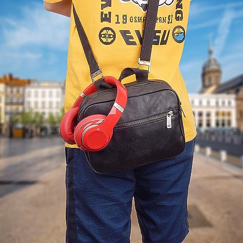 Replacement Ear Pads Cushions for Beats Studio 2 & Studio 3 Wired & Wireless Headphones, Earpads with Soft Protein Leather, Noise Isolation Memory Foam, Added Thickness - Red - color: Red