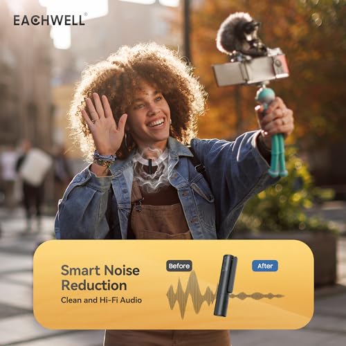 Wireless lavalier Microphone for iPhone iPad，Wireless Clip on Microphones，Wireless Lapel Mic for Video Recording,tiktok (1mic-Lightning, Black) - style: 1mic-Lightning