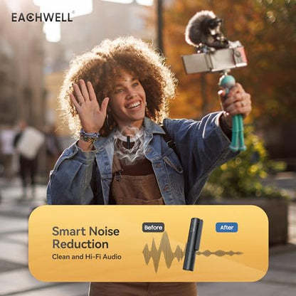 Wireless lavalier Microphone for iPhone iPad，Wireless Clip on Microphones，Wireless Lapel Mic for Video Recording,tiktok (1mic-Lightning, Black) - style: 1mic-Lightning