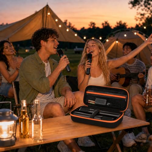 Comecase Hard EVA Wireless Microphone Case for JBL PartyBox Wireless Mic